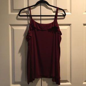 Cold shoulder long sleeve top